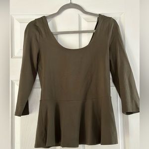 Express light green peplum top